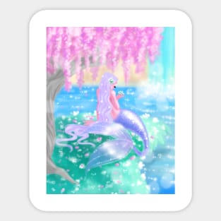 Springtime Mermaid Sticker